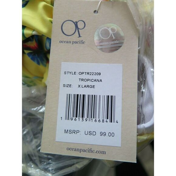 Ocean Pacific OPTR22209 Women's Sz XL Tropicana Print Long Sleeve Swimsuit $100+ - Picture 10 of 10